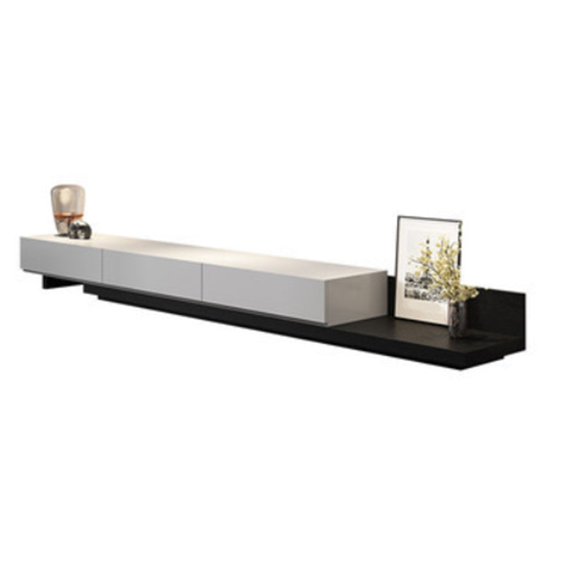Wooden Media Console TV Stand Modern Media Console with 3 Drawers Black-White Clearhalo 'furn' 'furn_tv_stands_entertainment_centers' 'Furniture' 'Living Room Furniture' 'TV Stands & Entertainment Centers' 'TV Stands & Media Storage Furniture' 'tv_stands_entertainment_centers' 7230918