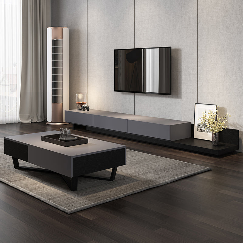 Wooden Media Console TV Stand Modern Media Console with 3 Drawers Clearhalo 'furn' 'furn_tv_stands_entertainment_centers' 'Furniture' 'Living Room Furniture' 'TV Stands & Entertainment Centers' 'TV Stands & Media Storage Furniture' 'tv_stands_entertainment_centers' 7230926