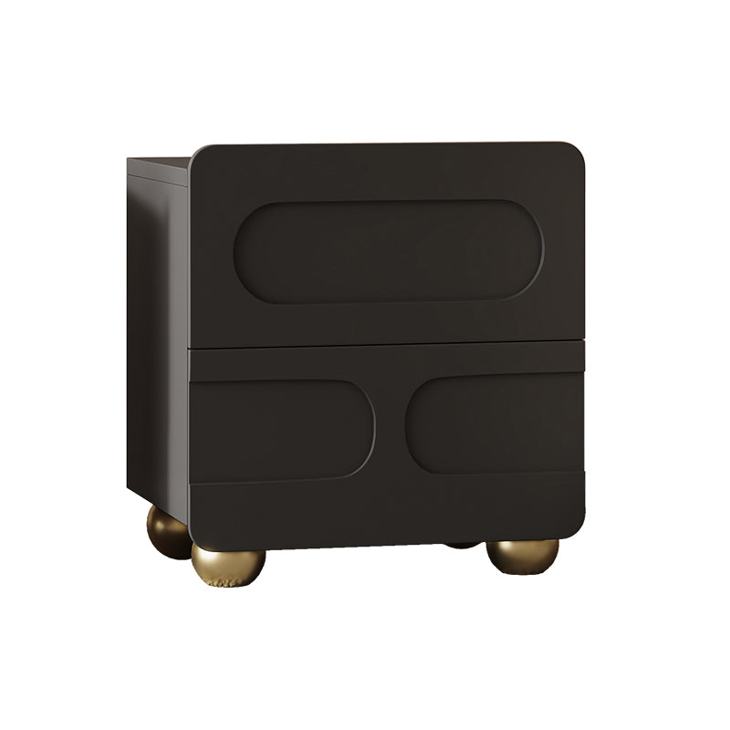 Faux Wood -Nachtkabinett zeitgenössischer Bett Nachttisch mit Schubladen