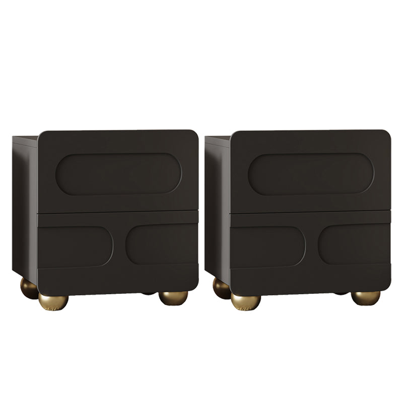 Faux Wood -Nachtkabinett zeitgenössischer Bett Nachttisch mit Schubladen