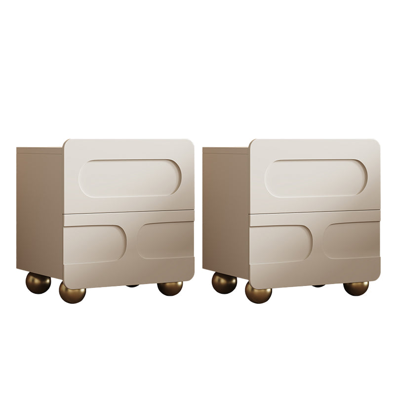 Faux Wood -Nachtkabinett zeitgenössischer Bett Nachttisch mit Schubladen