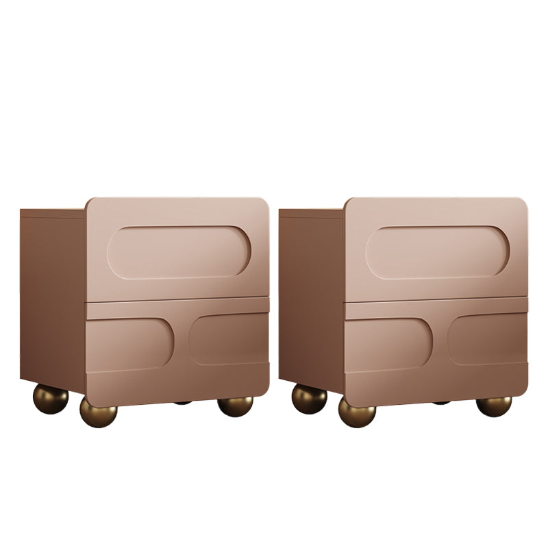 Faux Wood -Nachtkabinett zeitgenössischer Bett Nachttisch mit Schubladen