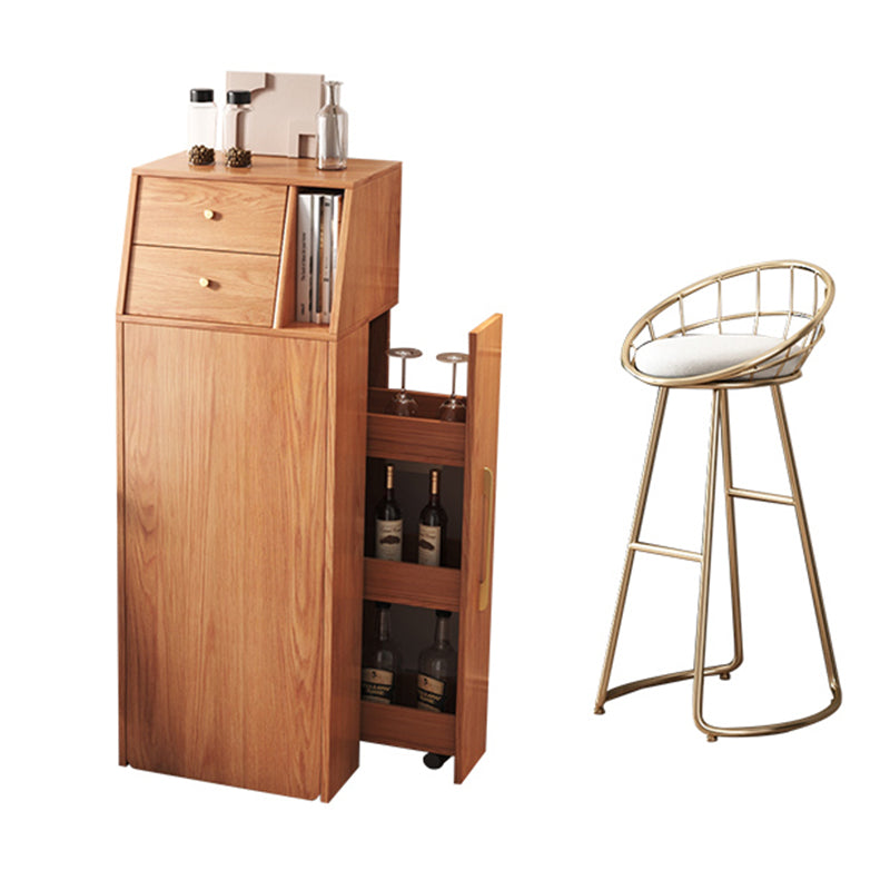 1/2/3 Pieces Table and Stool Set Wood Rectangular Pub Dining Set Table & Chair(s) White-Gold 2 Piece Set Clearhalo 'Bar Furniture' 'furn' 'furn_home_bar_bar_sets' 'Furniture' 'Home Bars & Bar Sets' 'home_bar_bar_sets' 'Kitchen & Dining Furniture' 7231175