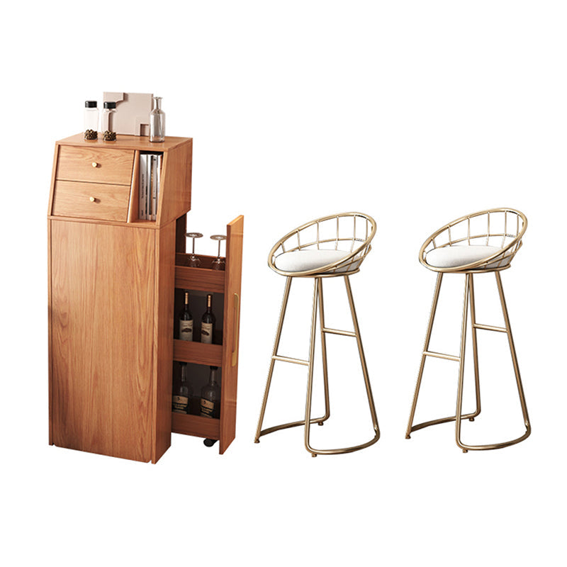 1/2/3 Pieces Table and Stool Set Wood Rectangular Pub Dining Set Table & Chair(s) White-Gold 3 Piece Set Clearhalo 'Bar Furniture' 'furn' 'furn_home_bar_bar_sets' 'Furniture' 'Home Bars & Bar Sets' 'home_bar_bar_sets' 'Kitchen & Dining Furniture' 7231176