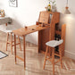 1/2/3 Pieces Table and Stool Set Wood Rectangular Pub Dining Set Table & Chair(s) White-Brown 3 Piece Set Clearhalo 'Bar Furniture' 'furn' 'furn_home_bar_bar_sets' 'Furniture' 'Home Bars & Bar Sets' 'home_bar_bar_sets' 'Kitchen & Dining Furniture' 7231180