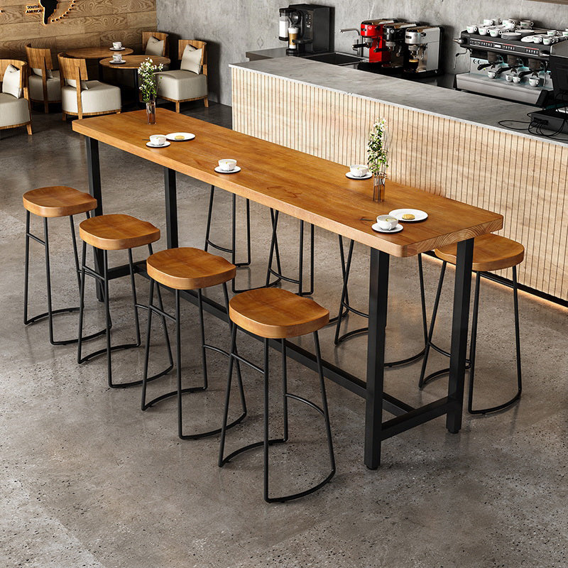 Set tavolo da bar rettangolare Glam Tavolo da bar e sgabelli con struttura in ferro da 1/4/7/9 pezzi