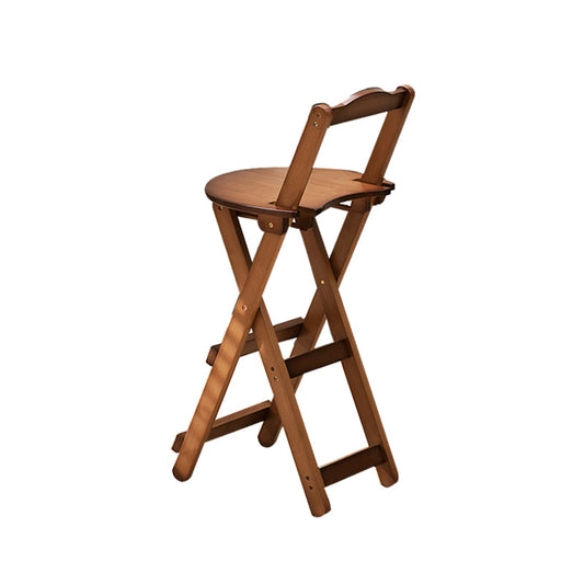 Contemporary Living Room Bar Stools Wooden Folding Low Back Stool