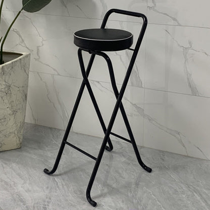 Contemporary Indoor Bar Stools Folding Counter Stool with Metal Legs Black 1 Piece Clearhalo 'Bar Furniture' 'Bar Stools' 'bar_stools' 'furn' 'furn_bar_stools' 'Furniture' 'Kitchen & Dining Furniture' 7231276