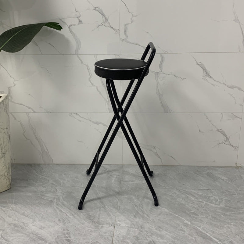 Contemporary Indoor Bar Stools Folding Counter Stool with Metal Legs Clearhalo 'Bar Furniture' 'Bar Stools' 'bar_stools' 'furn' 'furn_bar_stools' 'Furniture' 'Kitchen & Dining Furniture' 7231278