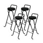 Contemporary Indoor Bar Stools Folding Counter Stool with Metal Legs Black 4 Piece Set Clearhalo 'Bar Furniture' 'Bar Stools' 'bar_stools' 'furn' 'furn_bar_stools' 'Furniture' 'Kitchen & Dining Furniture' 7231279