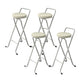 Contemporary Indoor Bar Stools Folding Counter Stool with Metal Legs White 4 Piece Set Clearhalo 'Bar Furniture' 'Bar Stools' 'bar_stools' 'furn' 'furn_bar_stools' 'Furniture' 'Kitchen & Dining Furniture' 7231290