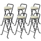 Contemporary Indoor Bar Stools Folding Counter Stool with Metal Legs Black-White 6 Piece Set Clearhalo 'Bar Furniture' 'Bar Stools' 'bar_stools' 'furn' 'furn_bar_stools' 'Furniture' 'Kitchen & Dining Furniture' 7231297