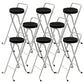 Contemporary Indoor Bar Stools Folding Counter Stool with Metal Legs White-Black 8 Piece Set Clearhalo 'Bar Furniture' 'Bar Stools' 'bar_stools' 'furn' 'furn_bar_stools' 'Furniture' 'Kitchen & Dining Furniture' 7231303