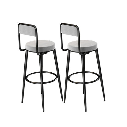 メタルバースツールグラムブラックメタル脚のアームレスバースツール