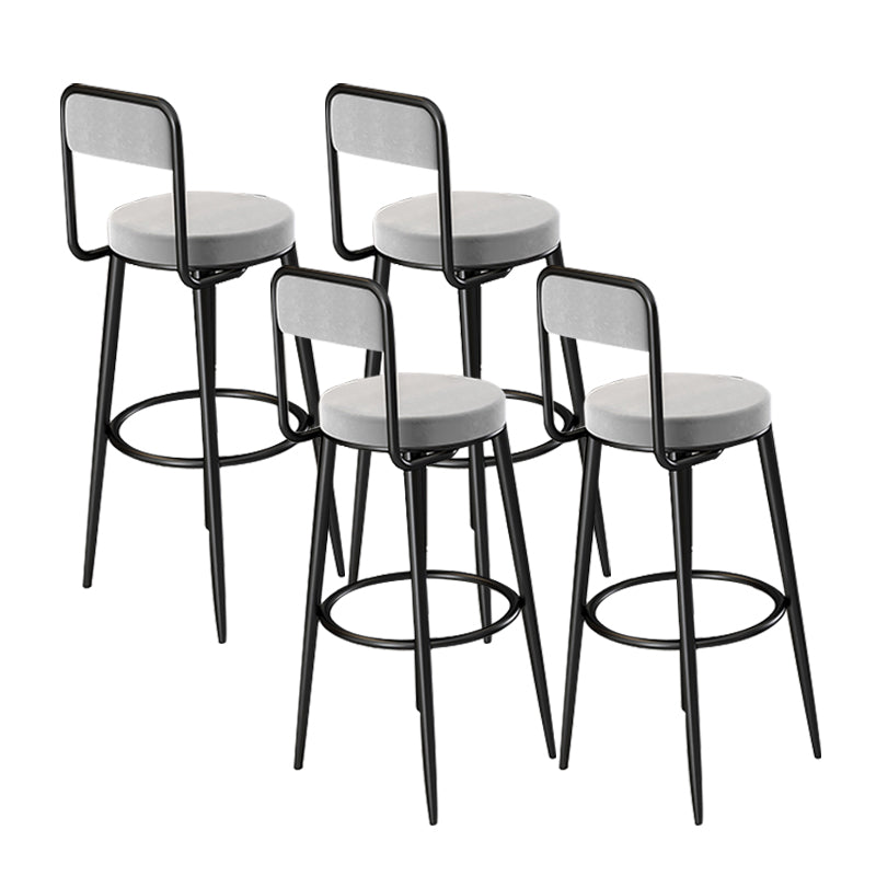 メタルバースツールグラムブラックメタル脚のアームレスバースツール