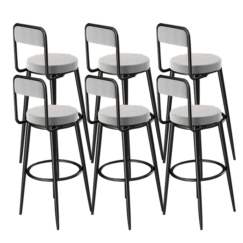 メタルバースツールグラムブラックメタル脚のアームレスバースツール