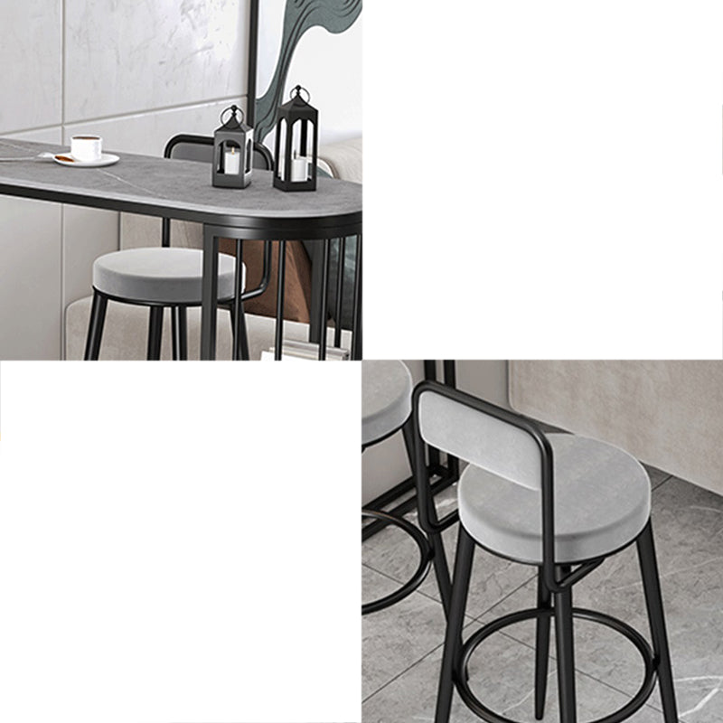 メタルバースツールグラムブラックメタル脚のアームレスバースツール