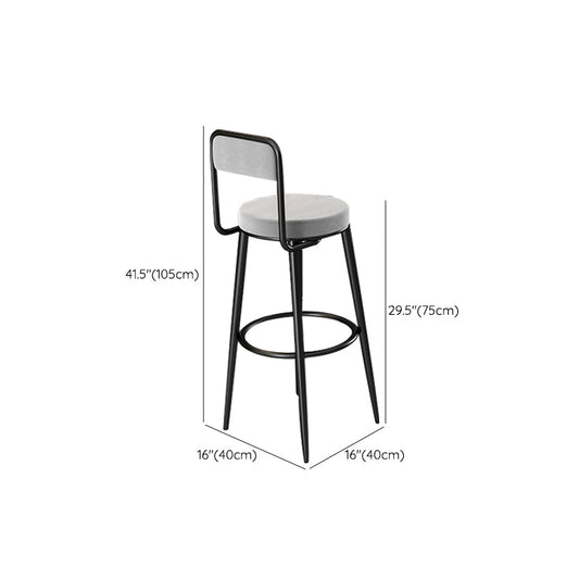 Metal Barstools Glam Armless Bar Stools With Black Metal Legs
