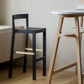 Tabourets de bar en bois massif de style créateur tabouret de bar empilable avec dossier