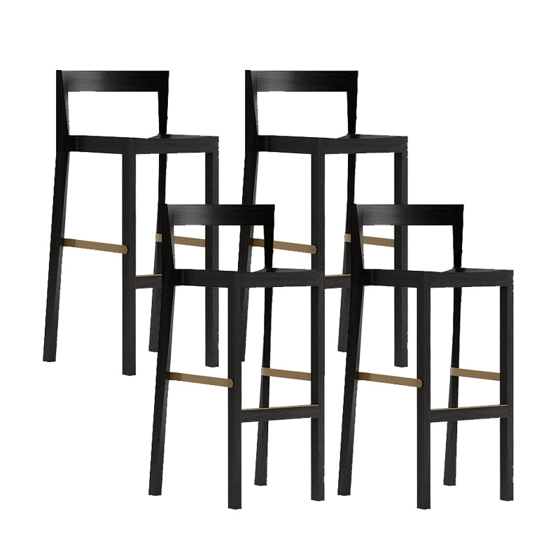 Tabourets de bar en bois massif de style créateur tabouret de bar empilable avec dossier