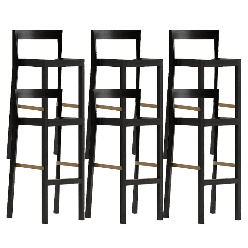 Tabourets de bar en bois massif de style créateur tabouret de bar empilable avec dossier