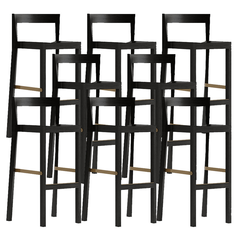 Tabourets de bar en bois massif de style créateur tabouret de bar empilable avec dossier