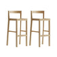 Tabourets de bar en bois massif de style créateur tabouret de bar empilable avec dossier