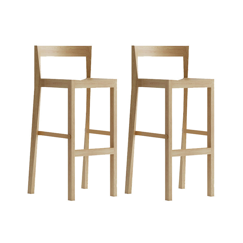 Tabourets de bar en bois massif de style créateur tabouret de bar empilable avec dossier