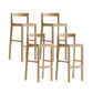 Tabourets de bar en bois massif de style créateur tabouret de bar empilable avec dossier