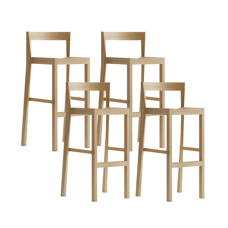 Tabourets de bar en bois massif de style créateur tabouret de bar empilable avec dossier