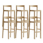 Tabourets de bar en bois massif de style créateur tabouret de bar empilable avec dossier