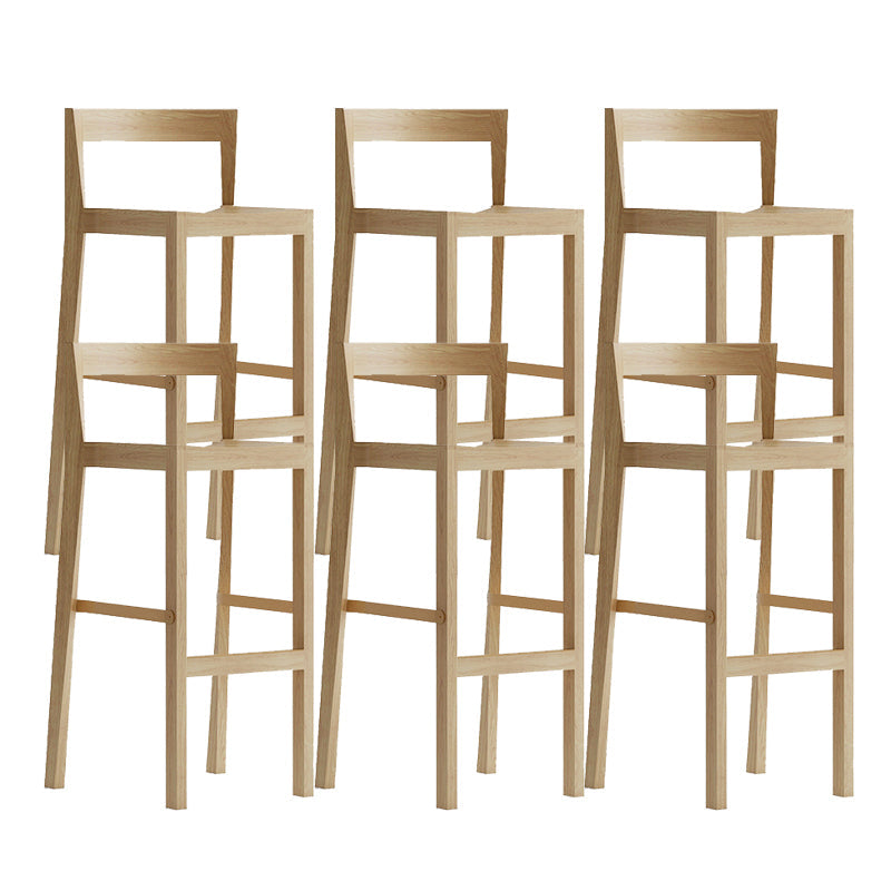 Tabourets de bar en bois massif de style créateur tabouret de bar empilable avec dossier