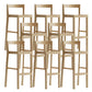Tabourets de bar en bois massif de style créateur tabouret de bar empilable avec dossier