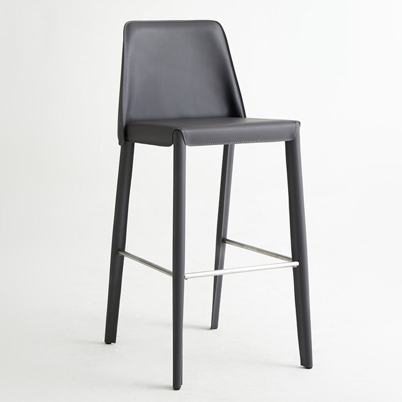 Sgabelli da bar in stile in pelle finta con lo schienale
