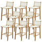 Tabourets de bar à dossier bas Tabourets de salle à manger blancs avec base en bois massif