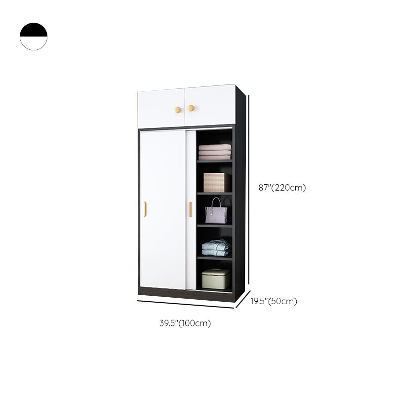 Freistehende Holzrahmen Garderobe Armeire zeitgenössische multifunktionale Garderobe