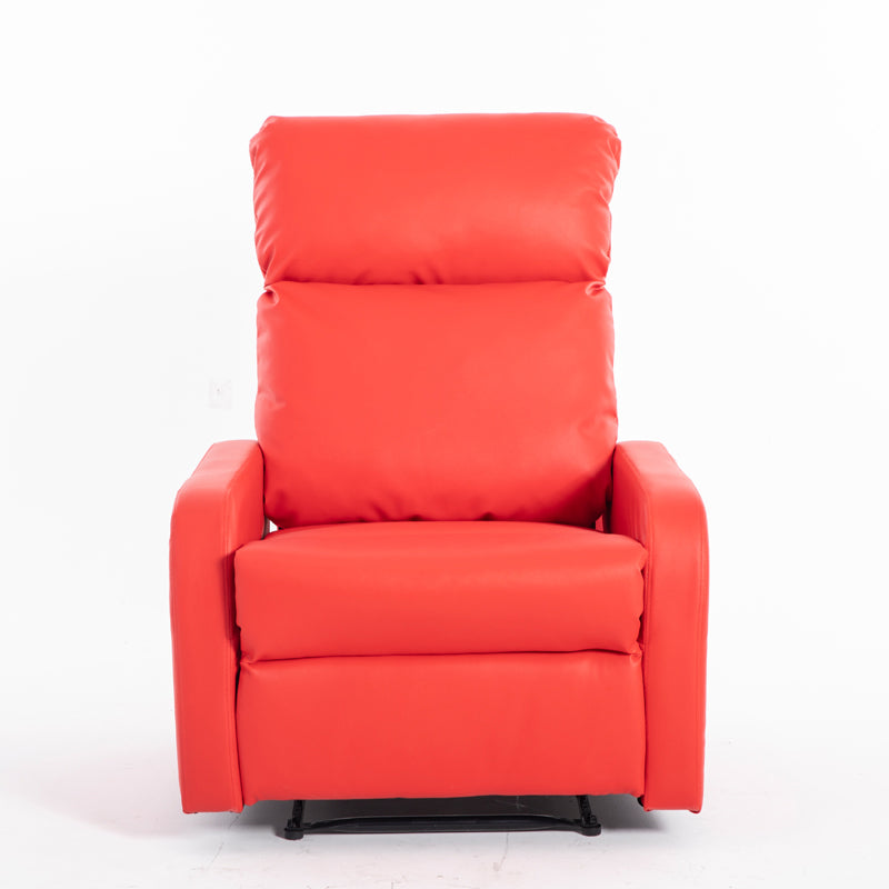 Sedia reclinabile in pelle di colore manuale reclinabile standard.