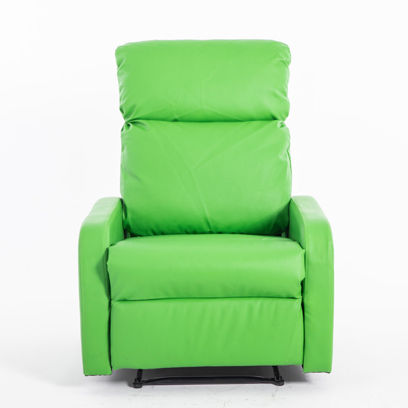 Sedia reclinabile in pelle di colore manuale reclinabile standard.