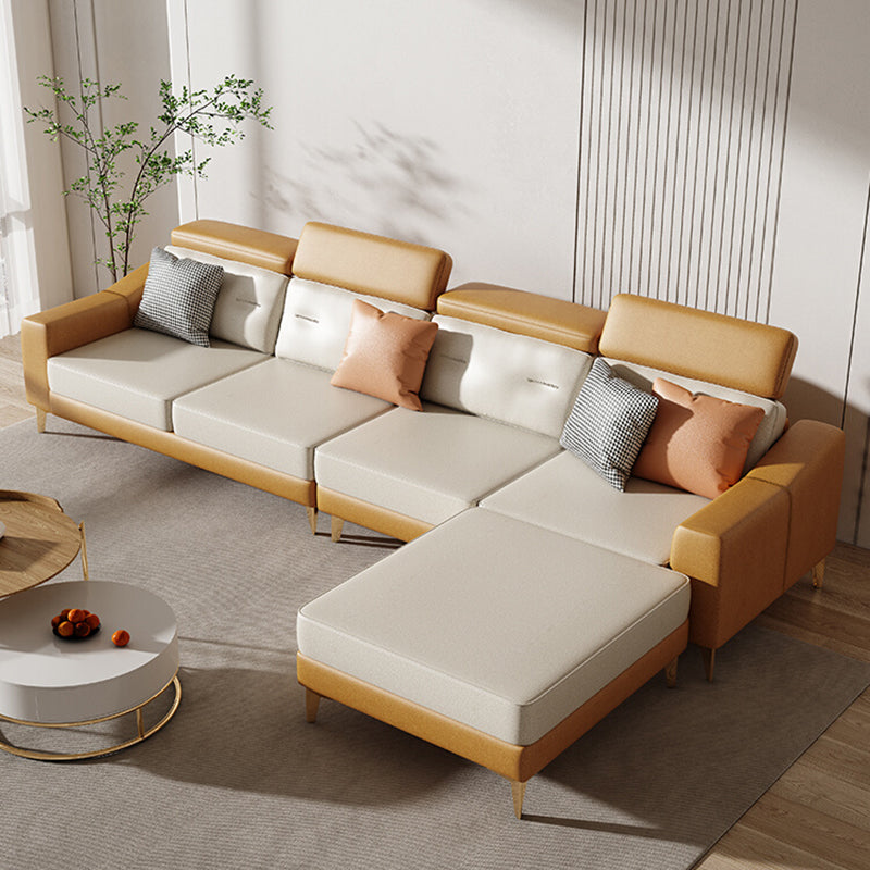 L-Shaped Reversible Sectional Sofas Water Resistant Sectionals Clearhalo 'furn' 'furn_sectionals' 'Furniture' 'Living Room Furniture' 'Sectionals' 7231620