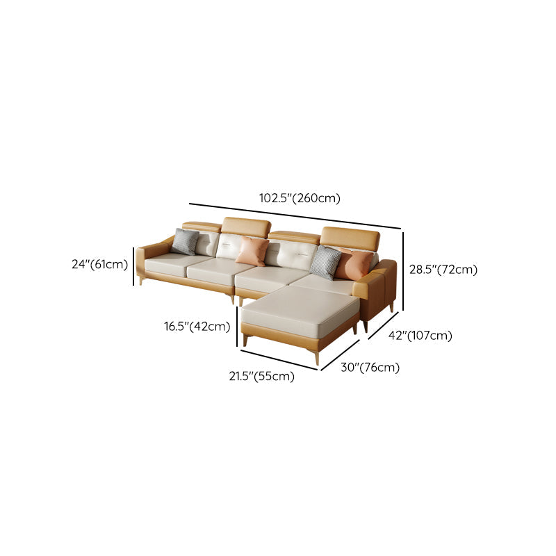 L-Shaped Reversible Sectional Sofas Water Resistant Sectionals Clearhalo 'furn' 'furn_sectionals' 'Furniture' 'Living Room Furniture' 'Sectionals' 7231636