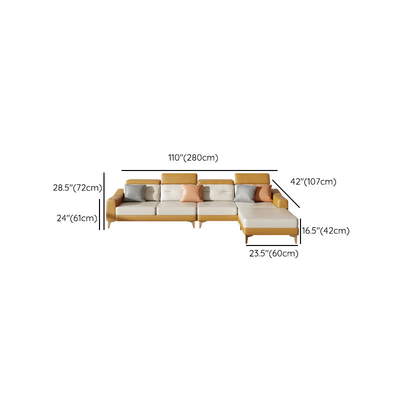 L-Shaped Reversible Sectional Sofas Water Resistant Sectionals Clearhalo 'furn' 'furn_sectionals' 'Furniture' 'Living Room Furniture' 'Sectionals' 7231637