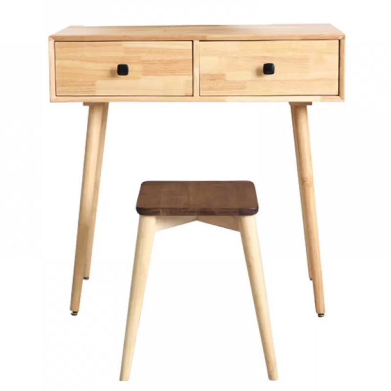 Desca vanità vanità per trucco in legno massiccio contemporaneo con specchio