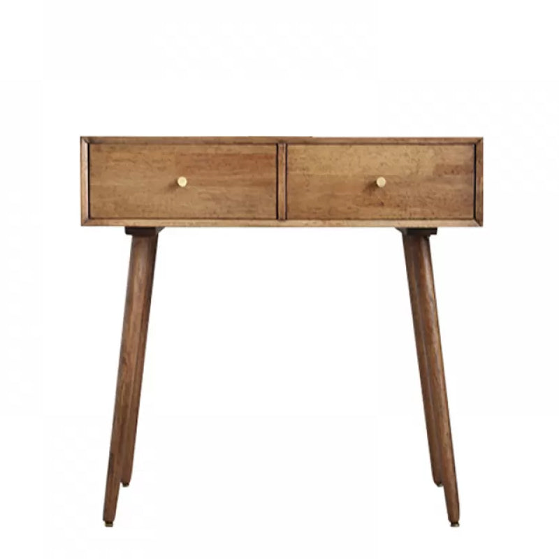 Desca vanità vanità per trucco in legno massiccio contemporaneo con specchio