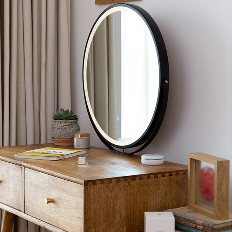 Desca vanità vanità per trucco in legno massiccio contemporaneo con specchio