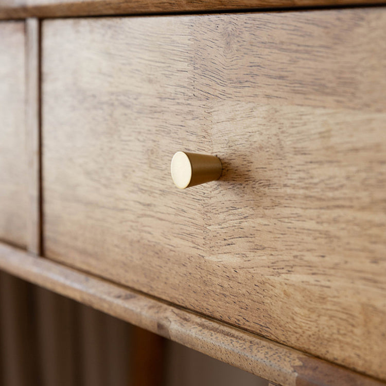 Desca vanità vanità per trucco in legno massiccio contemporaneo con specchio