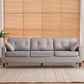 25" Wide Contemporary Sofa 3 Seater Tufted Pillows Fabric Seating with Storage