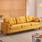 25" Wide Contemporary Sofa 3 Seater Tufted Pillows Fabric Seating with Storage