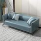 25" Wide Contemporary Sofa 3 Seater Leather Seating with 3 Pillows