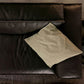 30"H Contemporary Seating Square Arm Pillows Gray Leather Sofa