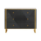 13.65-inch W Contemporary Storage Chest Dresser Stone Dresser 47"L x 14"W x 35"H Black Clearhalo 'Bedroom Furniture' 'Dressers & Chests' 'dressers_chests' 'furn' 'furn_dressers_chests' 'Furniture' 7232579